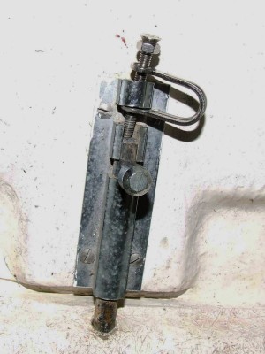 SeaHawk Fore Hatch Bolt made secure with a shackle